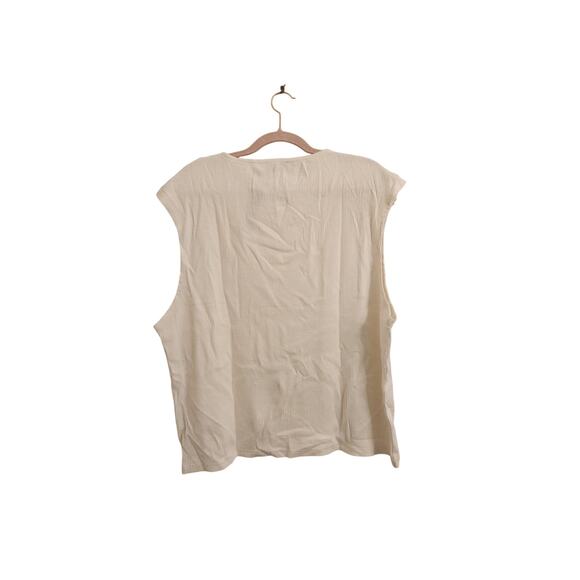 NWT J. Crew Vintage Rib Rosette T-Shirt Ivory 3X - Picture 6 of 7